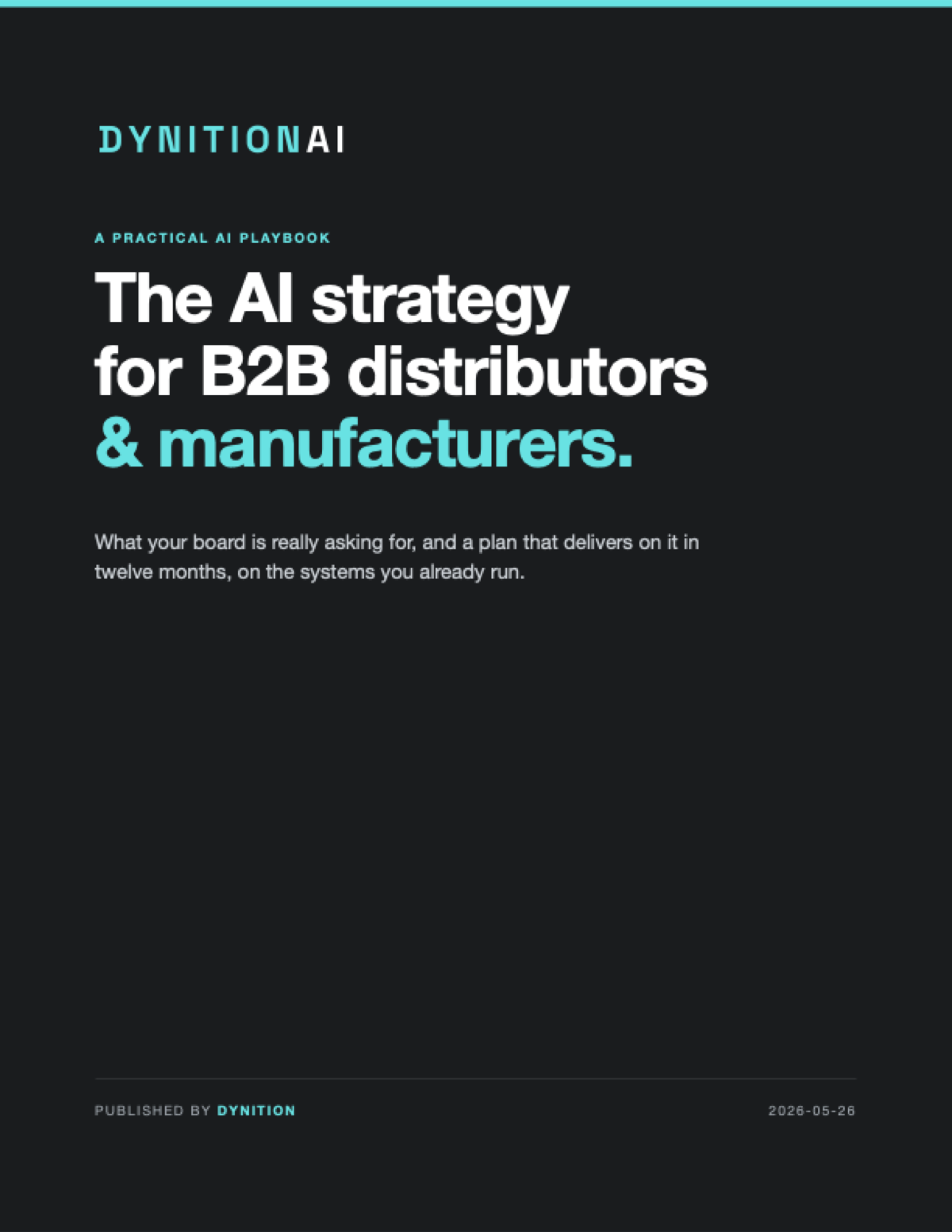 Cover of The Practical AI Strategy for B2B Distributors and Manufacturers